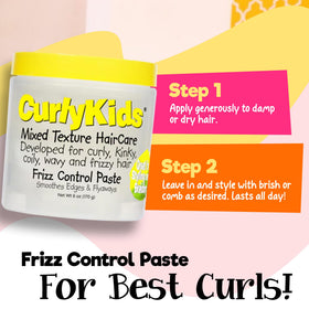CurlyKids lifestyle image of smiling child with defined, frizz-free curls