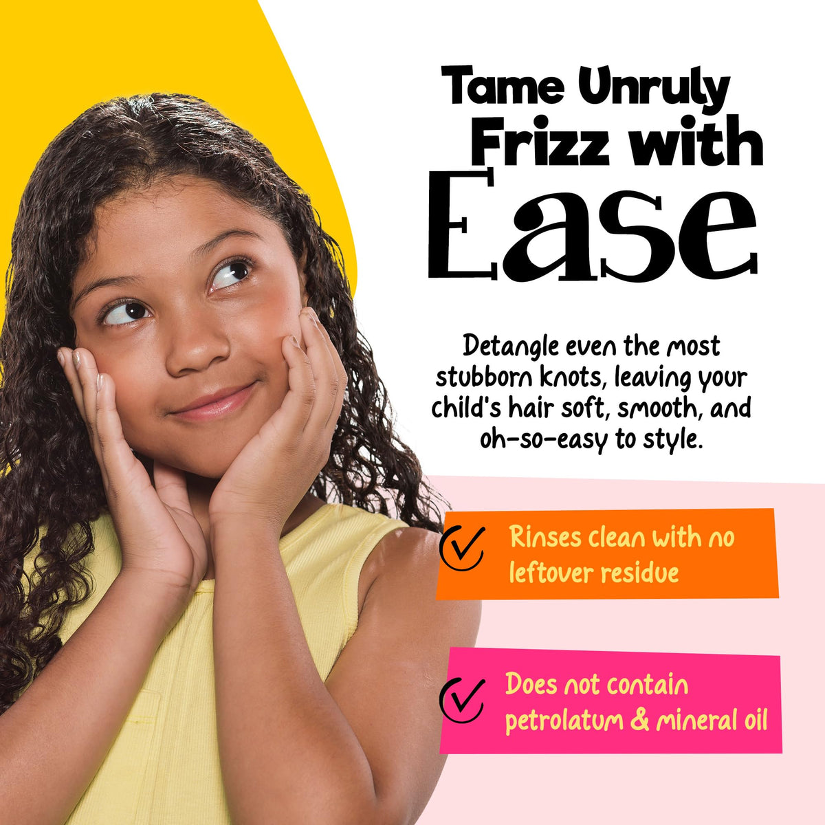 CurlyKids applied to damp curls to lock moisture and enhance manageability