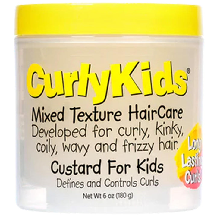CurlyKids front jar showing label and 6oz size for easy identification and benefit