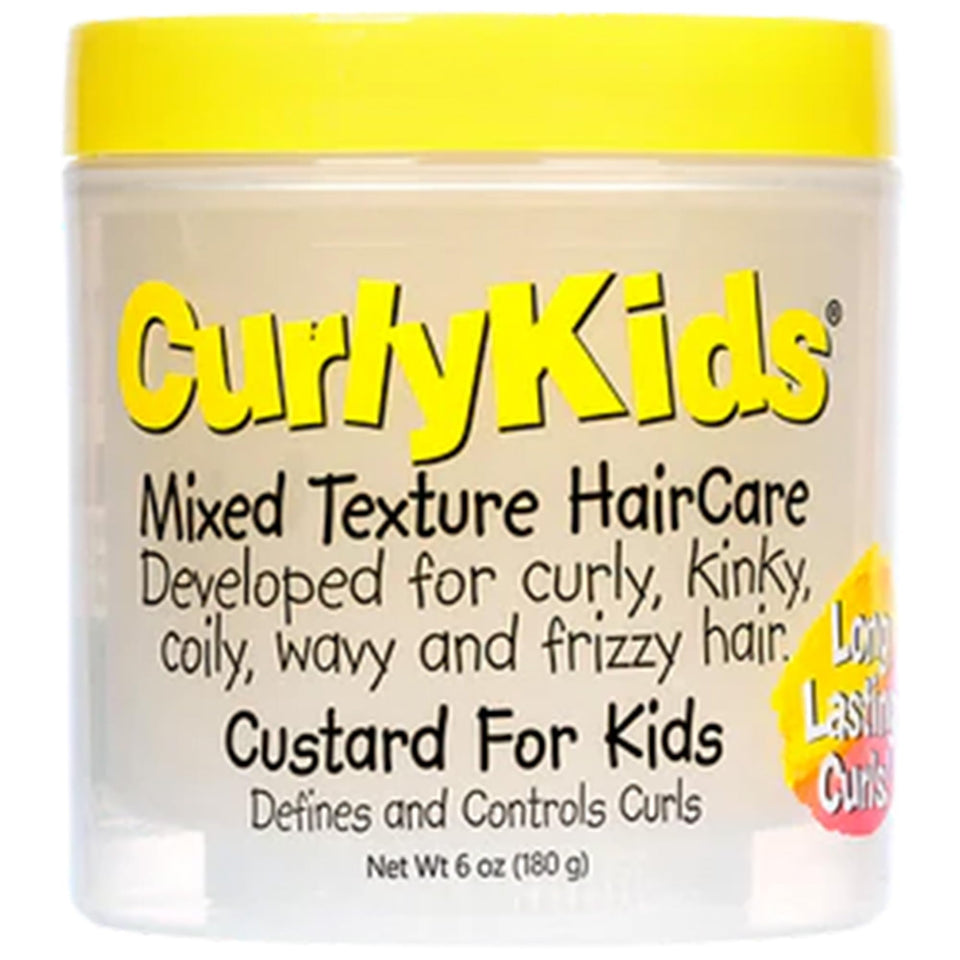 CurlyKids front jar showing label and 6oz size for easy identification and benefit