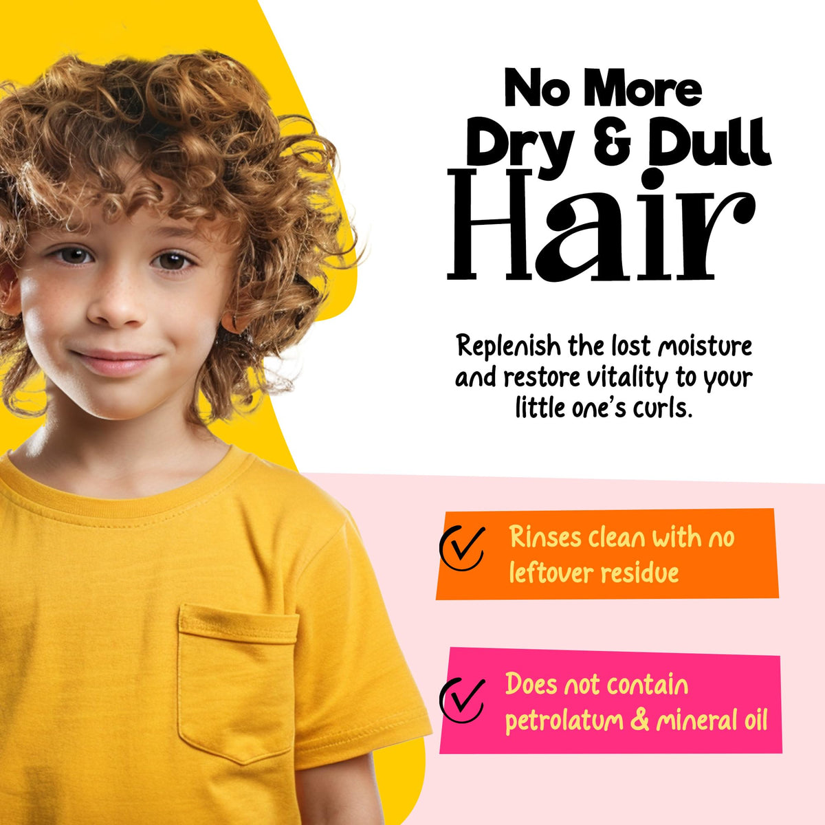 CurlyKids used in twist-out styling, defining curls and adding shine