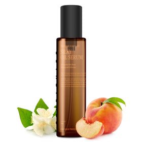 CURLYSHYLL front bottle showing label and benefit of lightweight smoothing