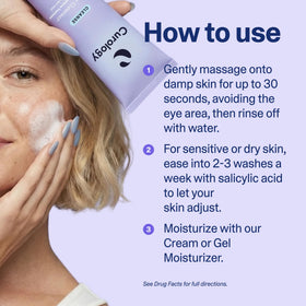 Curology bottle on bathroom shelf suggesting daily skincare routine