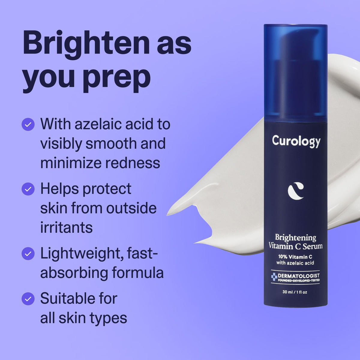 Curology bottle label close-up showing ingredients and dermatologist design