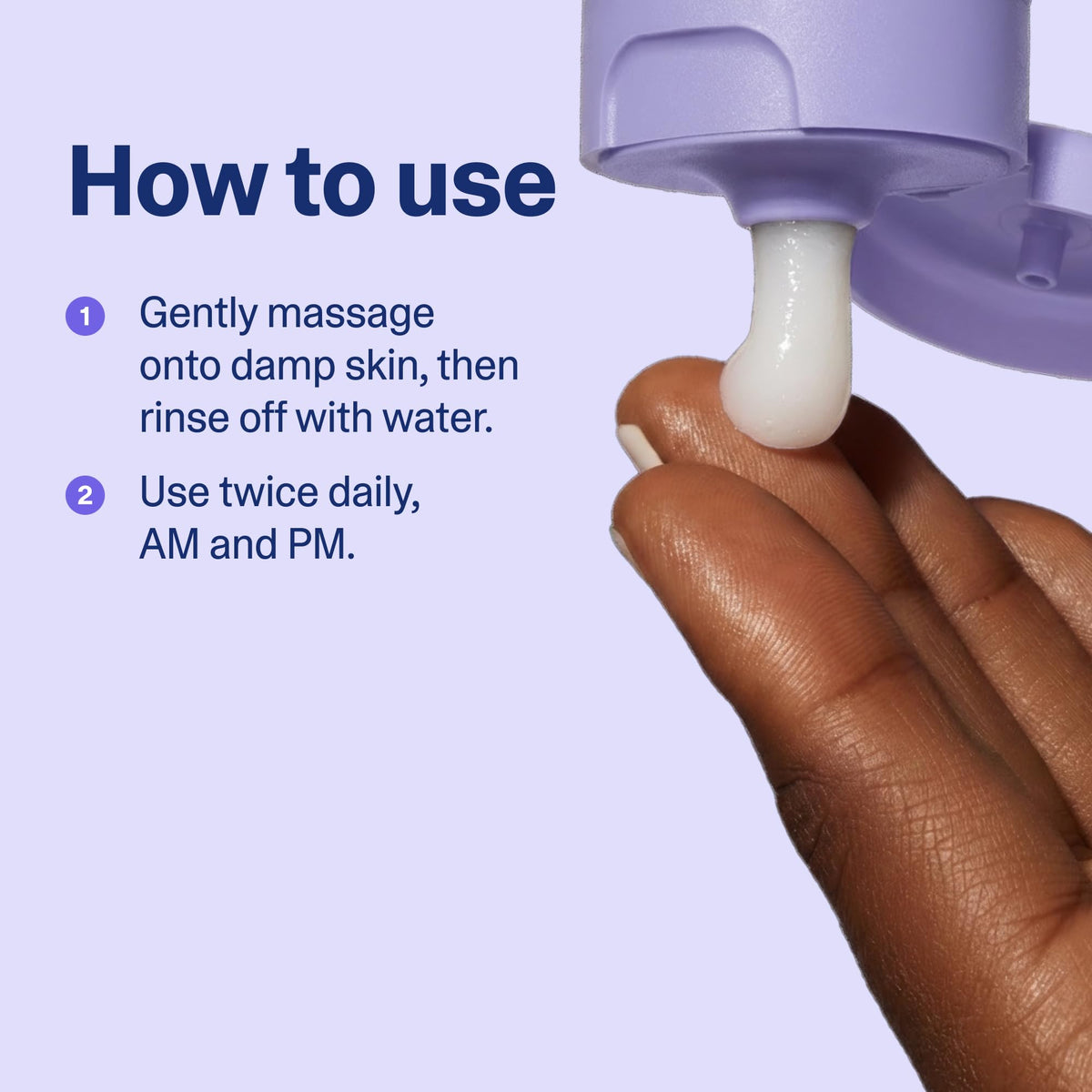 Curology cleanser with glycerin and oat extract ingredients for soothing