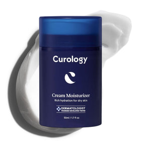 Curology cream front view showing clean jar and moisturizing effect