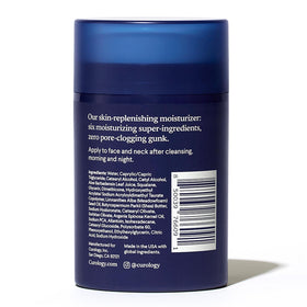 Curology packaging label detail showing ingredient highlights and benefits