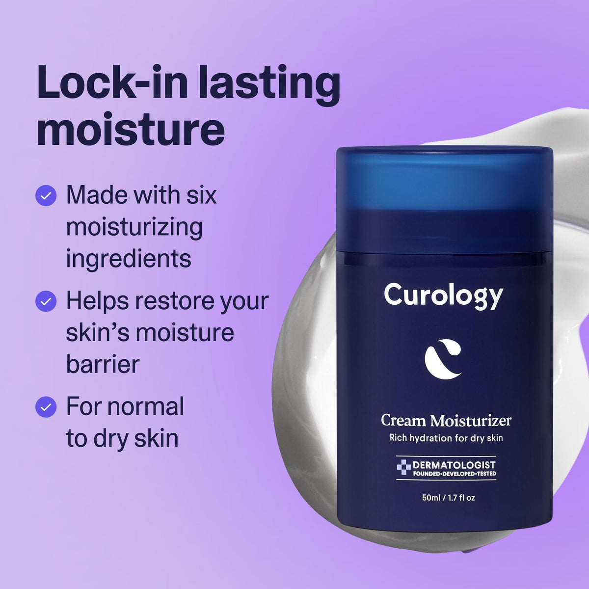 Curology cream close-up texture revealing rich non-greasy hydration
