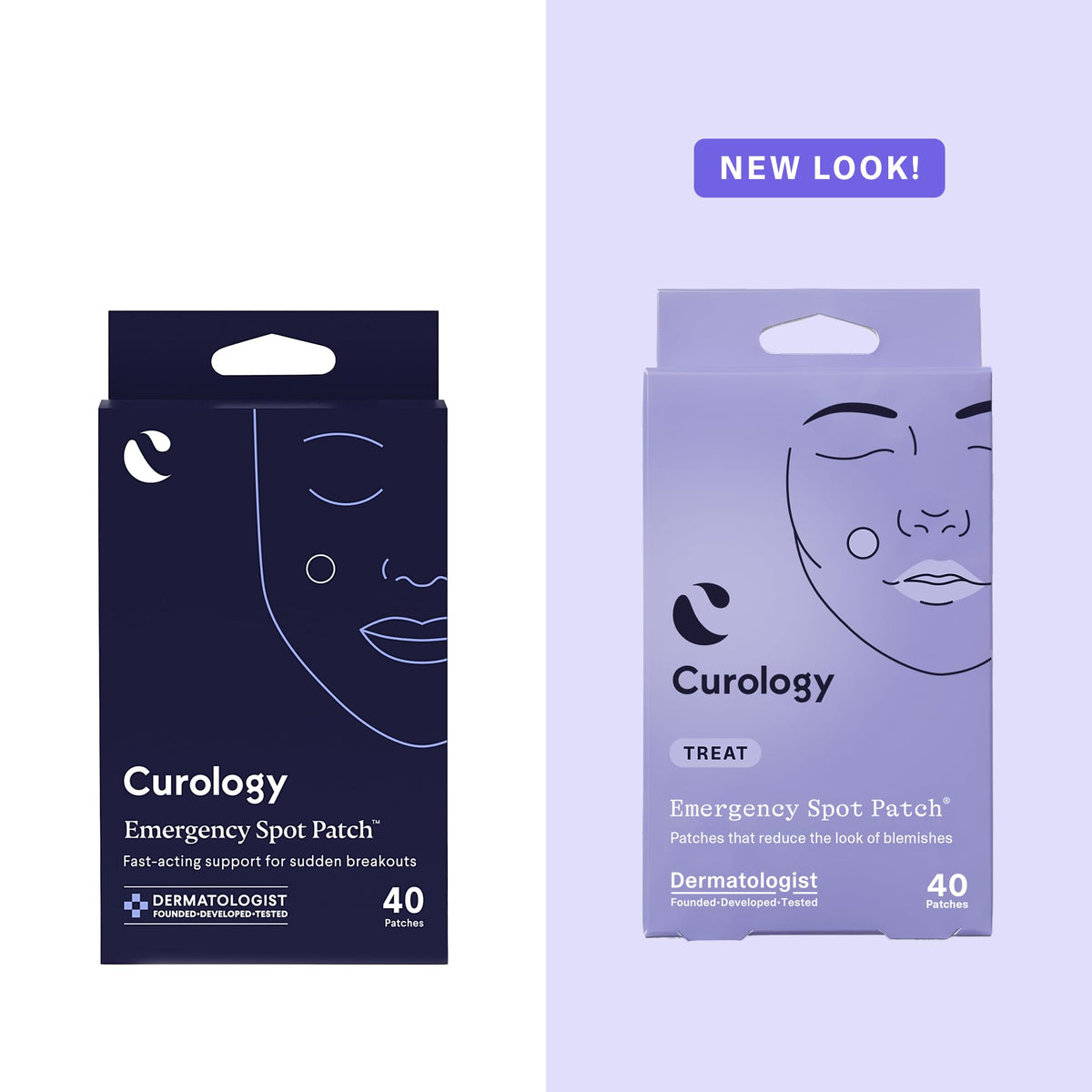 Curology patches on bathroom counter showing easy daily routine benefit