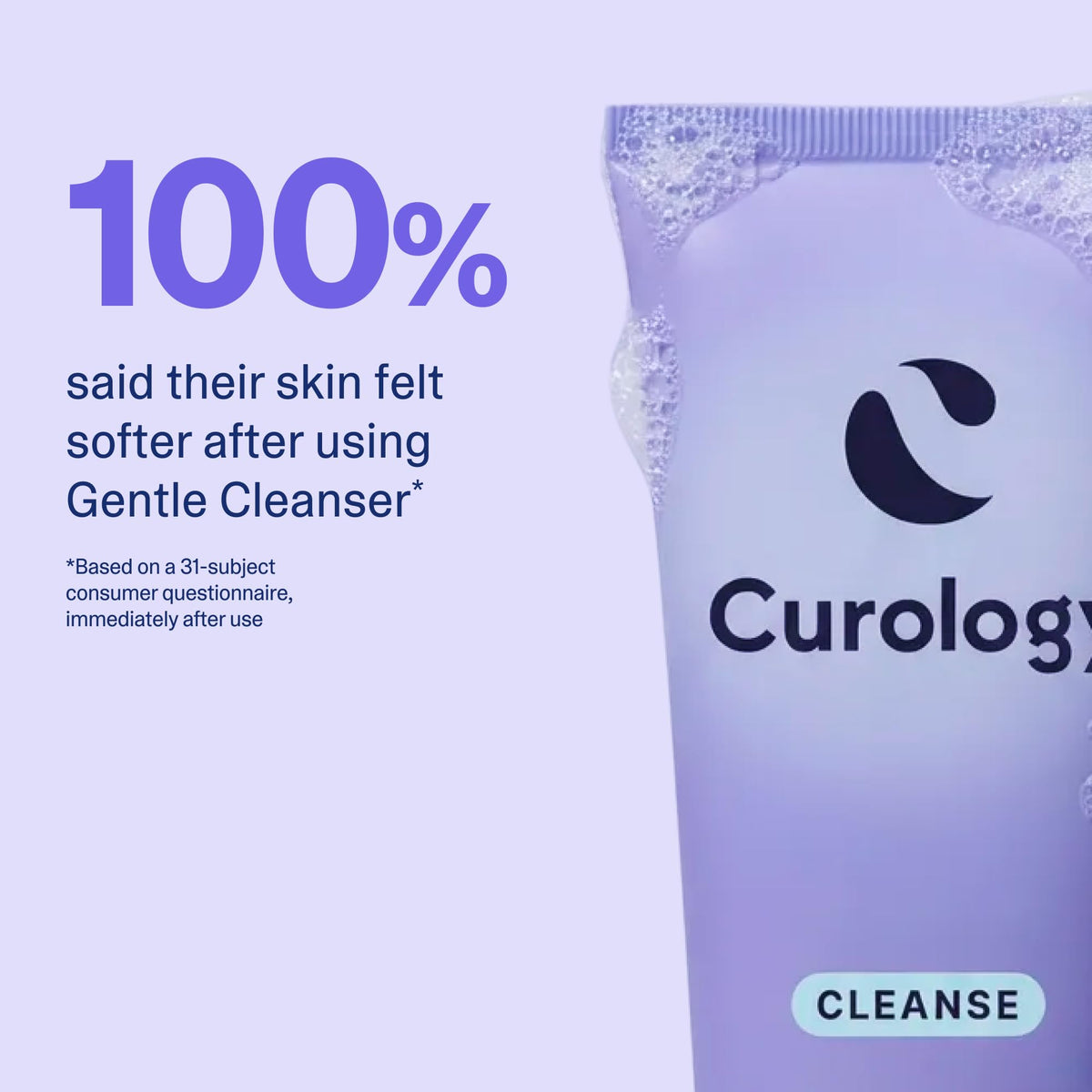 Curology moisturizer on hand demonstrating fast-absorbing hydration