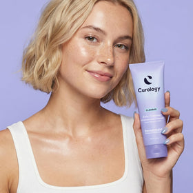 Curology cleanser pump dispensing gel texture for easy application