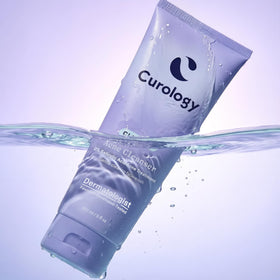 Curology 150ml bottle next to everyday item indicating size clarity