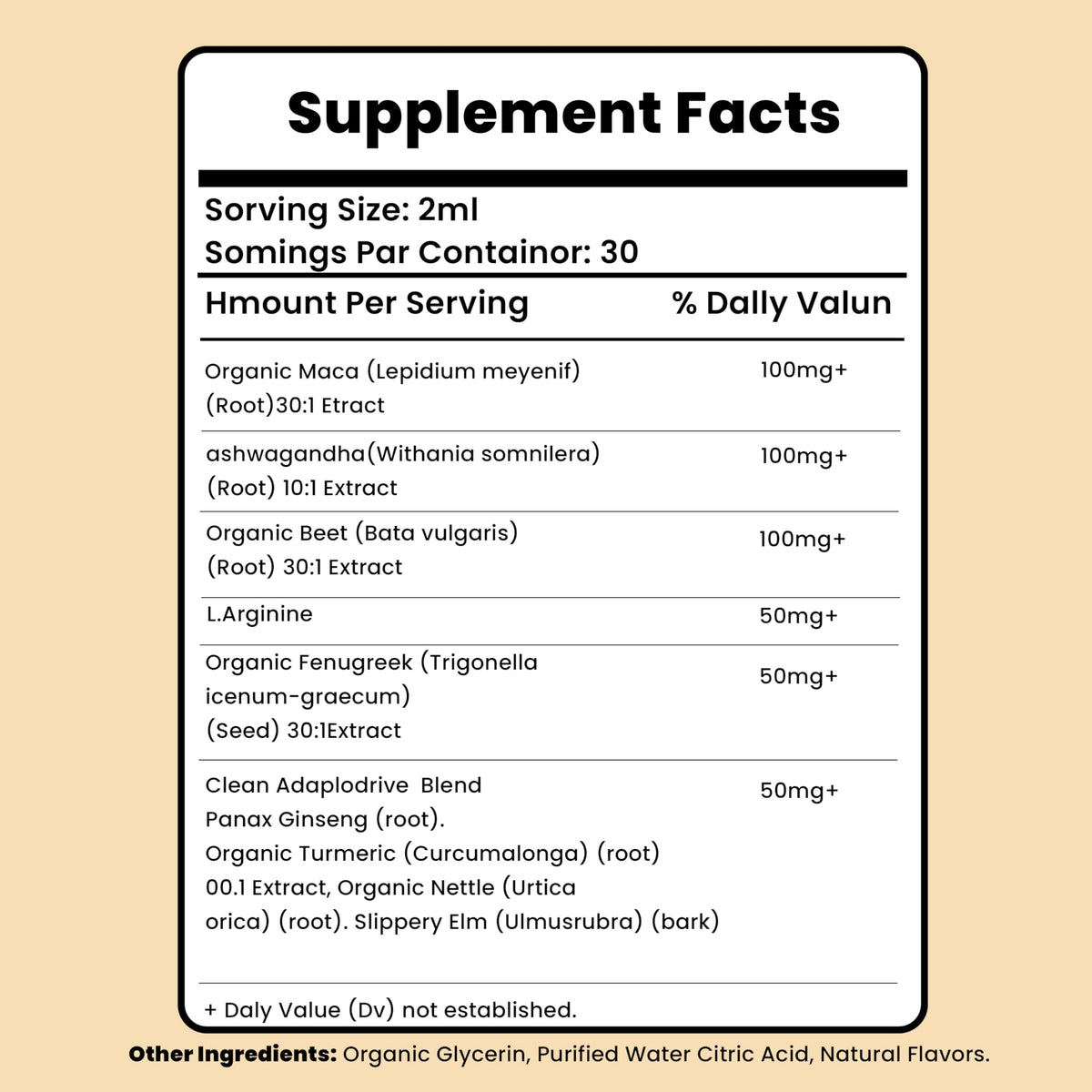 Curvani label close-up highlighting active ingredients benefit