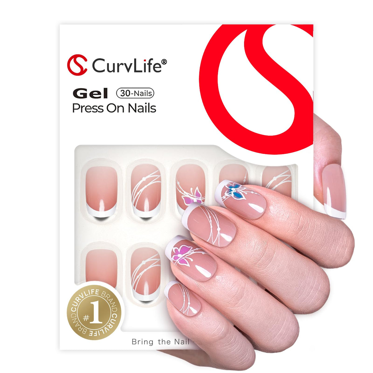 CurvLife accessories kit with glue, tabs and file for secure application