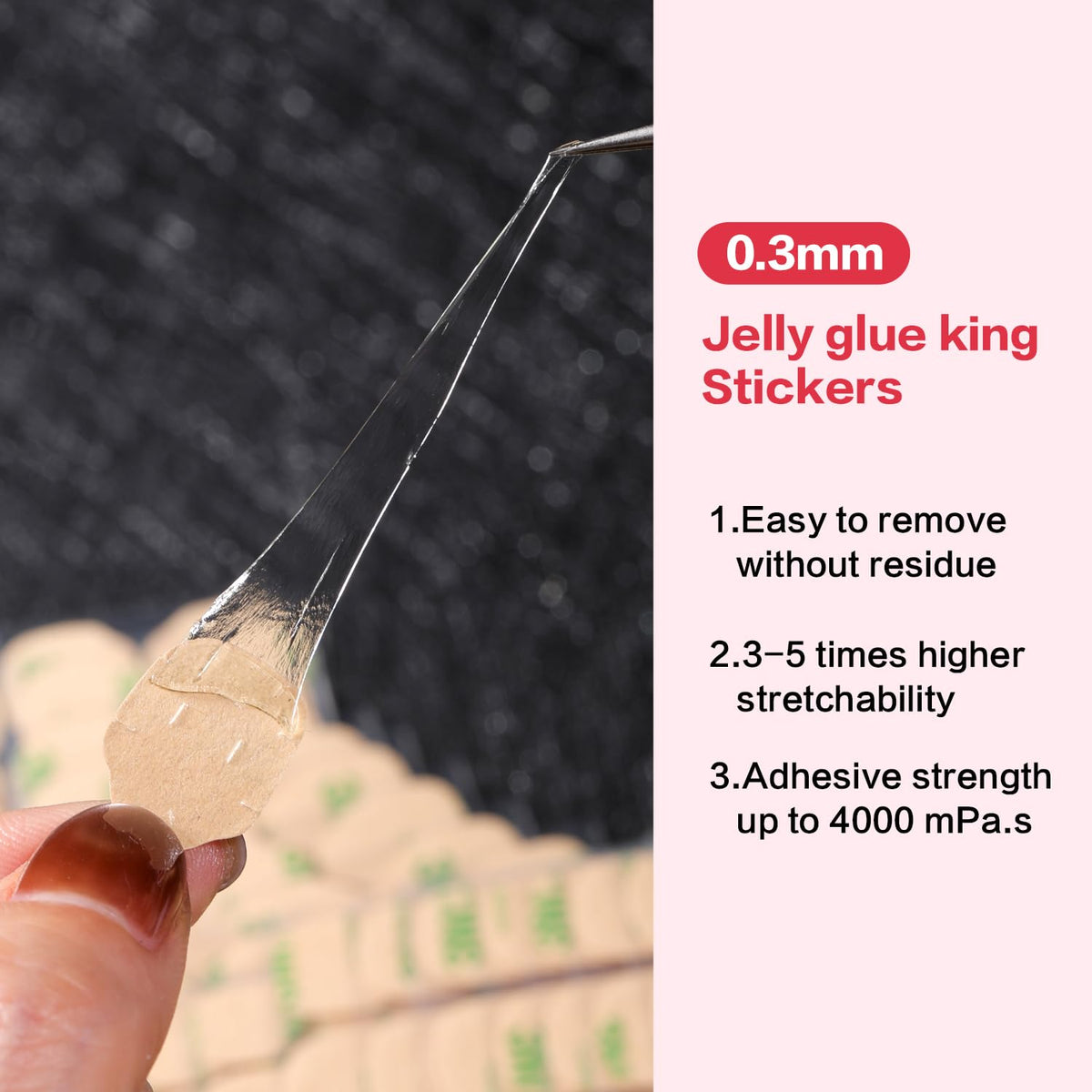 CurvLife application pressing a nail demonstrating fast no-mess use