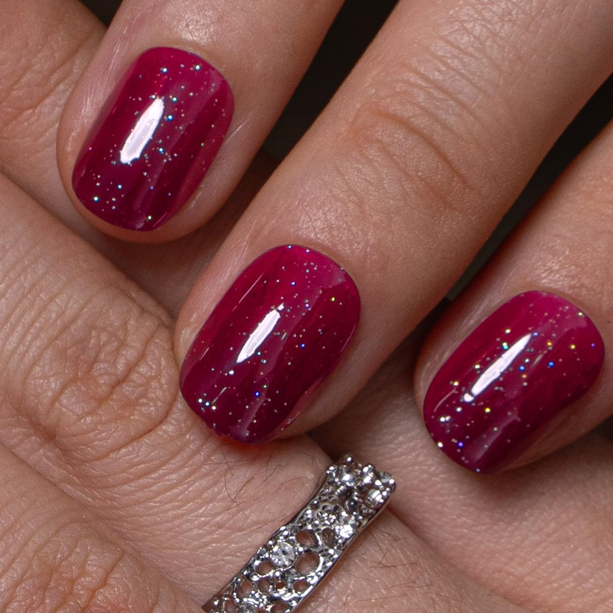 CurvLife close-up of glossy Berry Prism texture highlighting gel-like shine