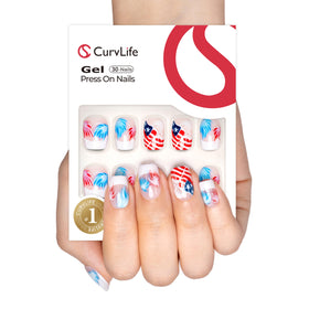 Curvlife close-up of handmade gel finish highlighting glossy texture and refined detail