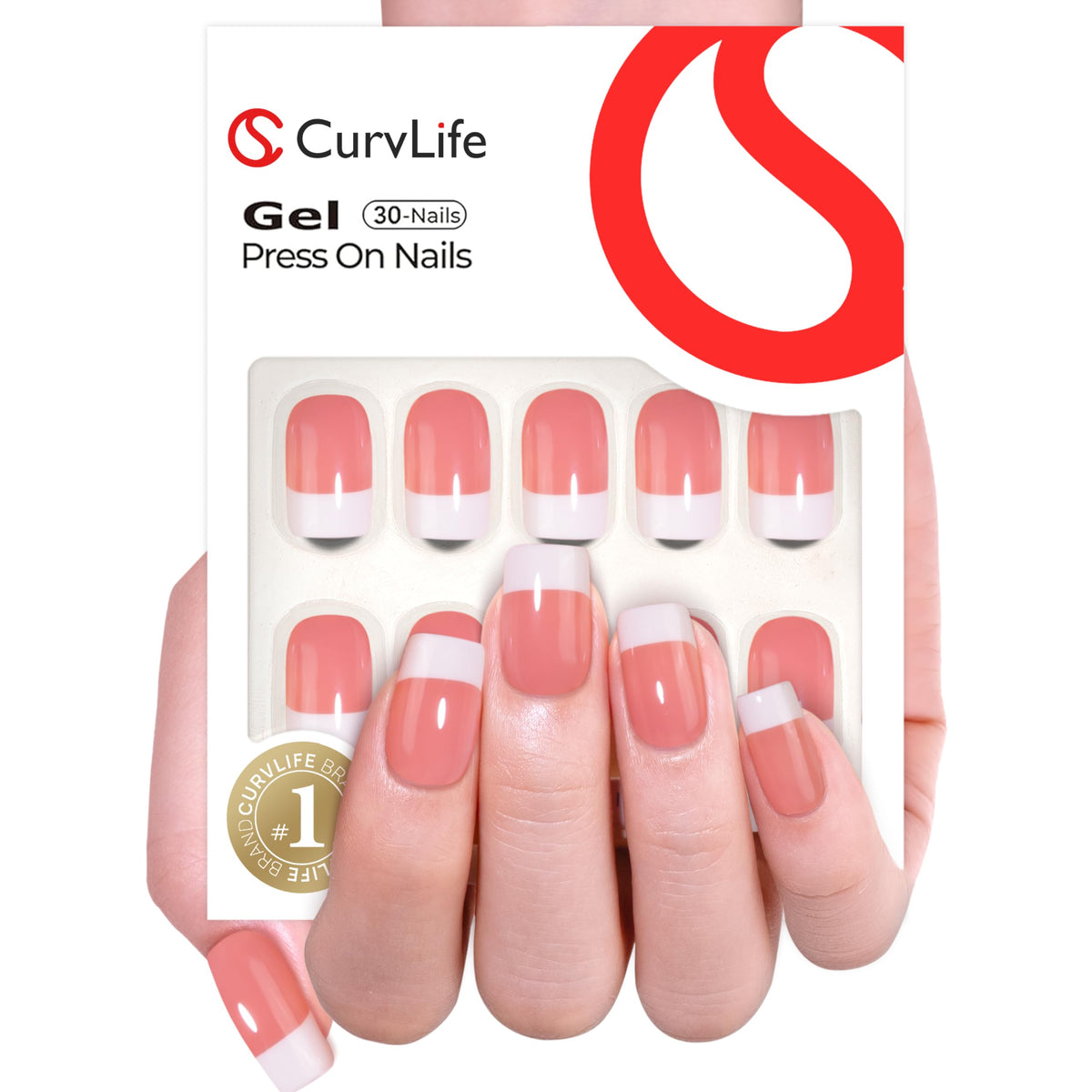 CurvLife close-up of handmade gel pattern and smooth top coat highlighting quality
