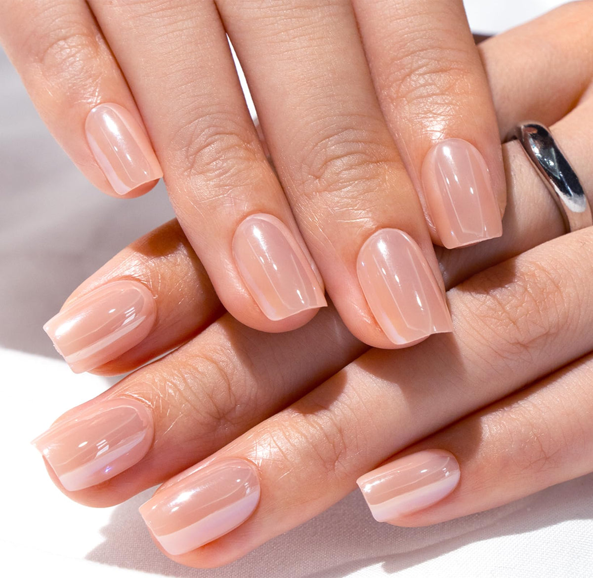 CurvLife close-up of soft-gel texture highlighting glossy chip resistance