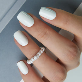 CurvLife close-up of handmade gel French tip design highlighting salon finish benefit