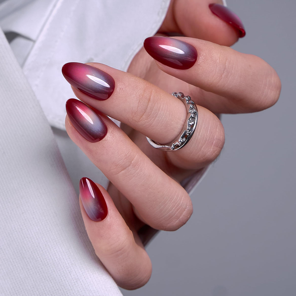 CurvLife front packaging showing cosmic fade nails and kit contents for instant polish