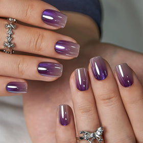 CurvLife detailed shot of purple cat-eye chrome accent adding modern flair
