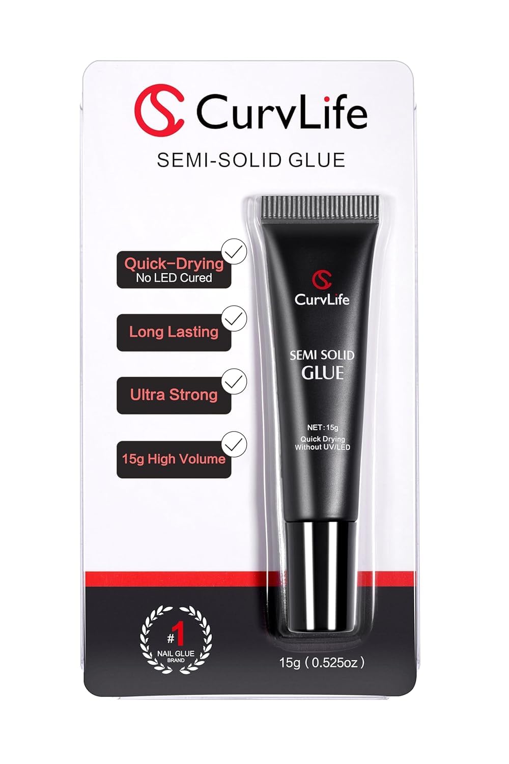 CurvLife front packaging 15g showing product and strong bond benefit