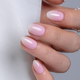 CurvLife front packaging showing silk fade almond nails and kit contents for convenience