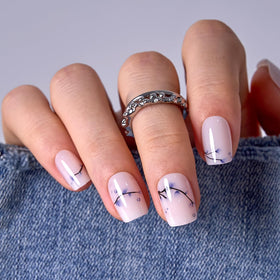 Curvlife front packaging showing blue white porcelain nails and kit contents for convenience