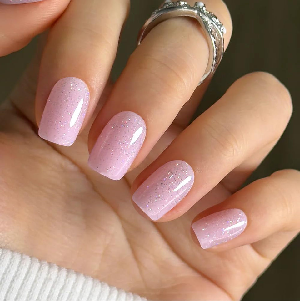 CurvLife front packaging showing Fairy Veil apricot glossy nails and included kit benefit