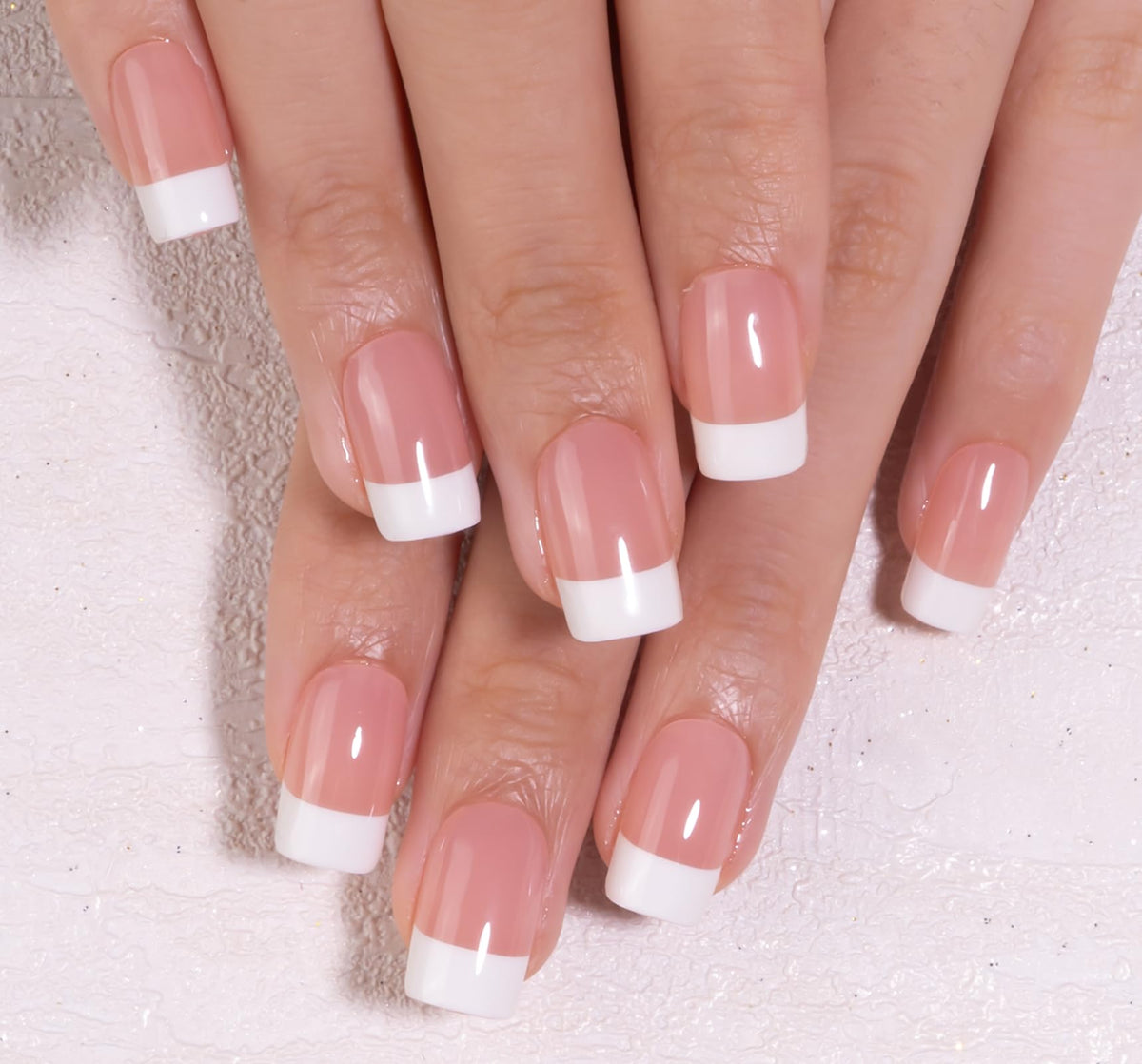 CurvLife front packaging showing French tip set and included accessories for convenience