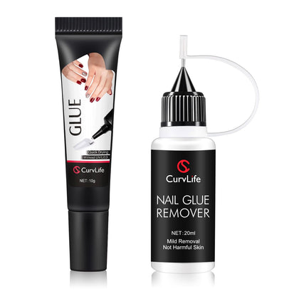 CurvLife front packaging showing complete kit for quick at-home nails