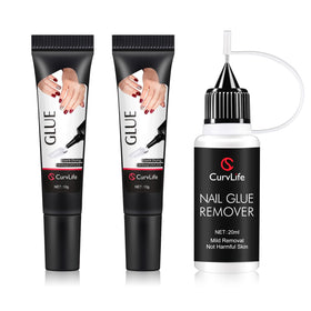 CurvLife front packaging showing complete nail kit and easy storage benefit