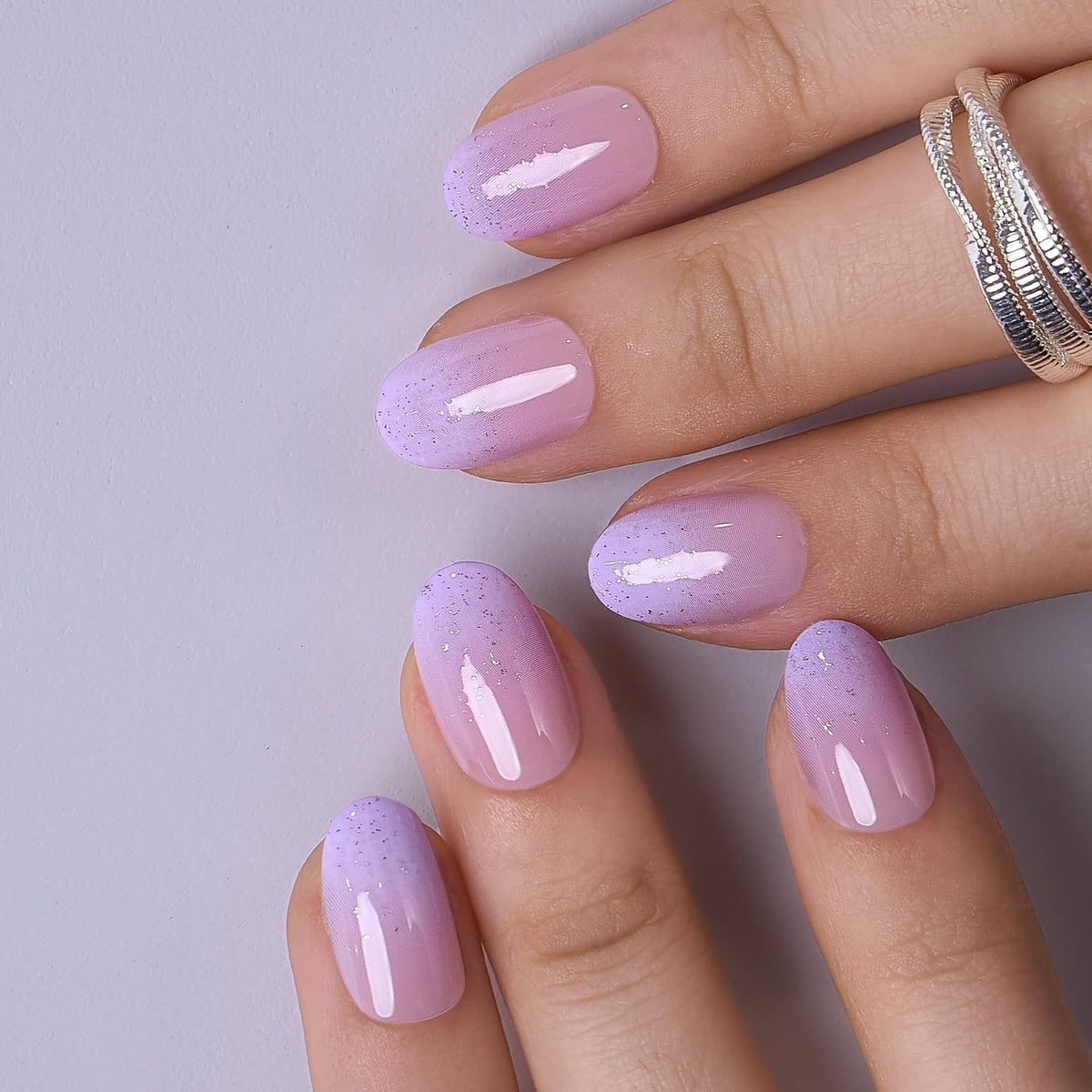 CurvLife front packaging showing Lavender Veil nails and included kit for easy at-home use