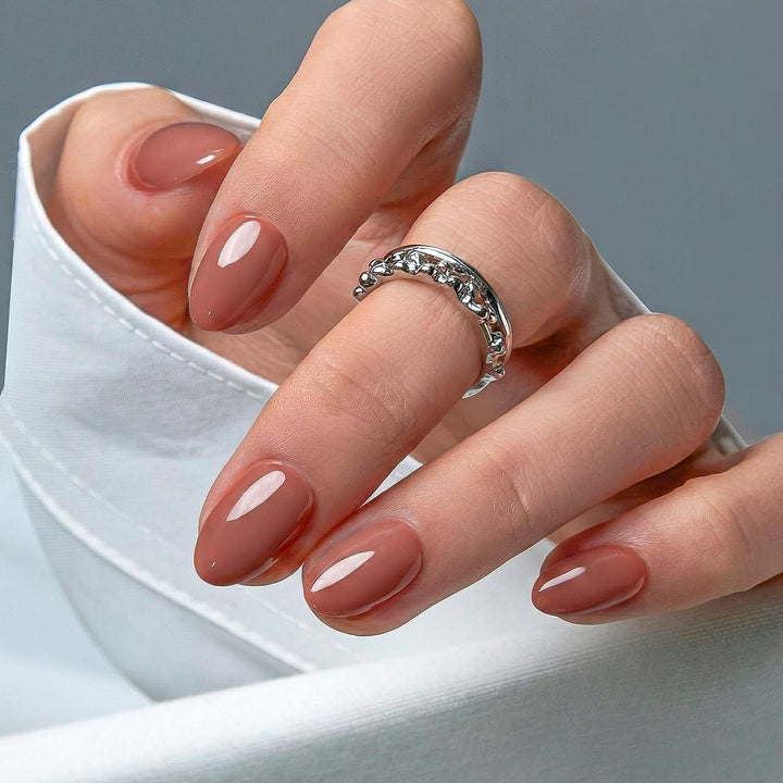 CurvLife front packaging showing soft blush nails and kit contents for quick salon looks