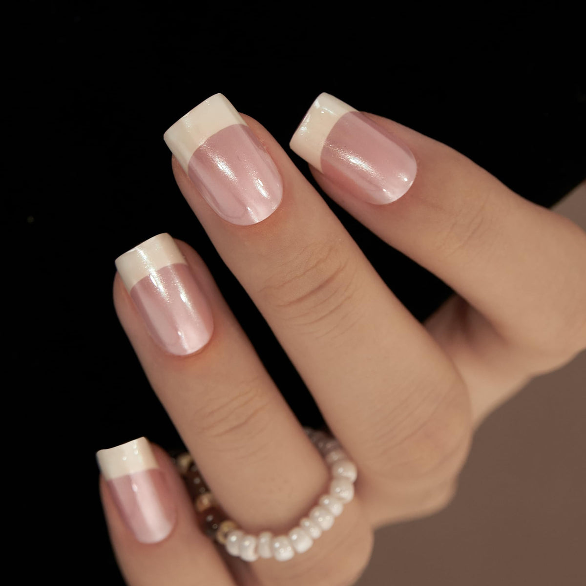 CurvLife front packaging showing square French press-on nails and quick salon finish