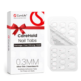 CurvLife front packaging showing 240 adhesive tabs and benefits