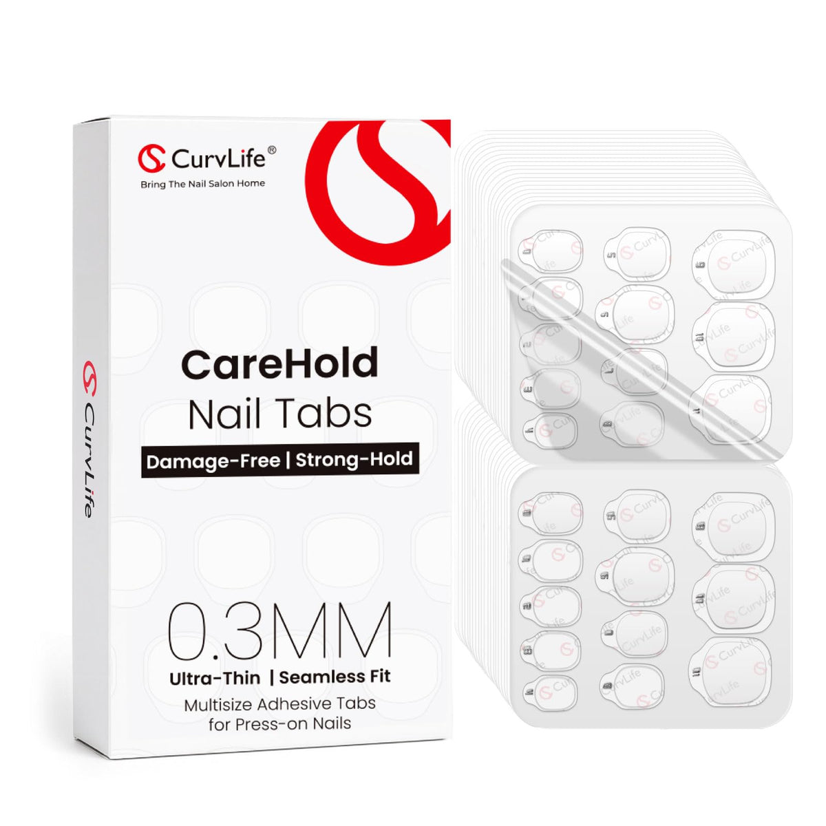 CurvLife front packaging showing tab sheets and benefits