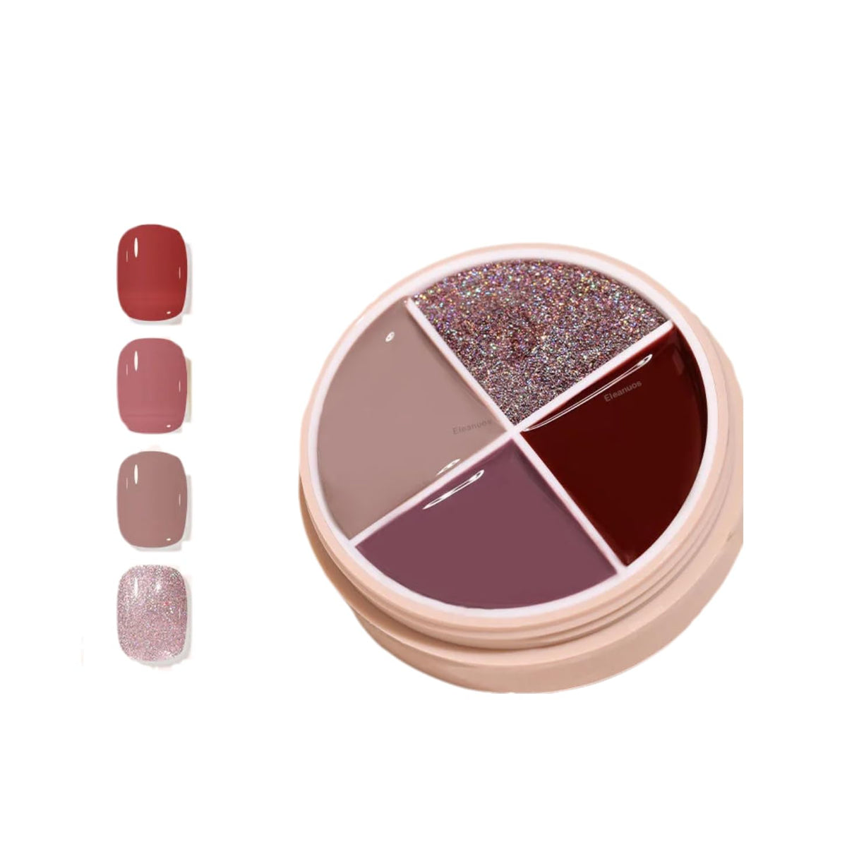 CurvLife front palette view showing compact round pots and easy storage benefit