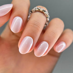 CurvLife front view of Moonlight Pearly set showing glossy finish and neat shapes for a polished look