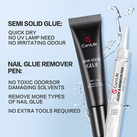 CurvLife glue gel close-up texture highlighting drip-resistant formula benefit
