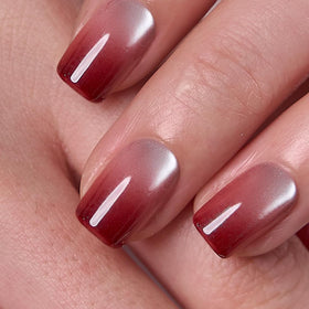 CurvLife close-up of Champagne Dusk nail gloss highlighting salon shine