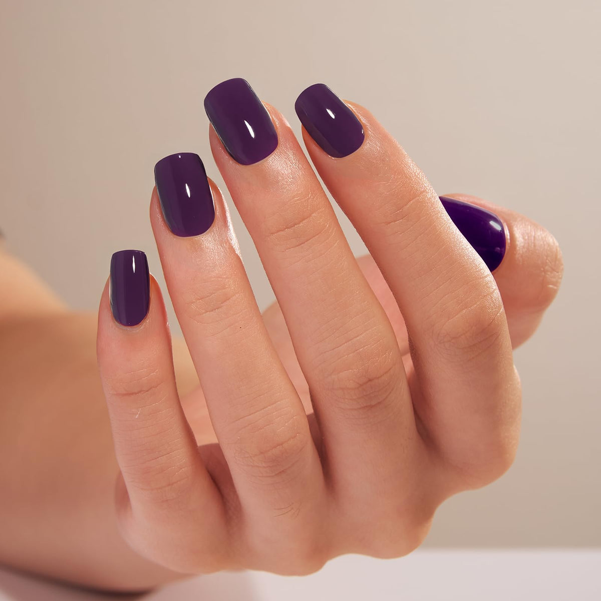 CurvLife press-on nail applied on finger showing wearable polished look