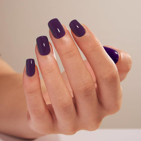 CurvLife press-on nail applied on finger showing wearable polished look