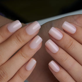 CurvLife nails on hand size comparison showing fit and natural look benefit