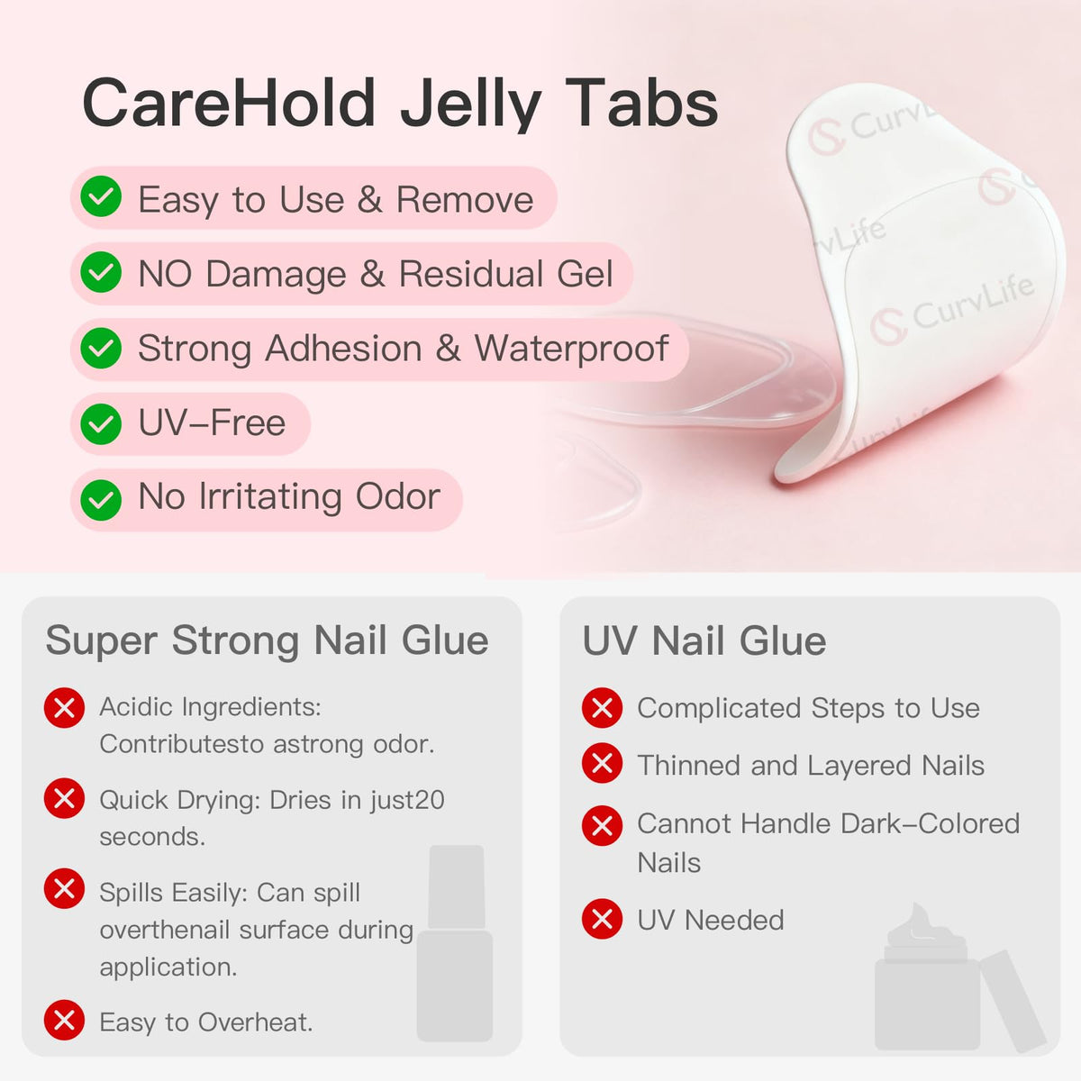 CurvLife PET release film detail for easy peel and clean edges
