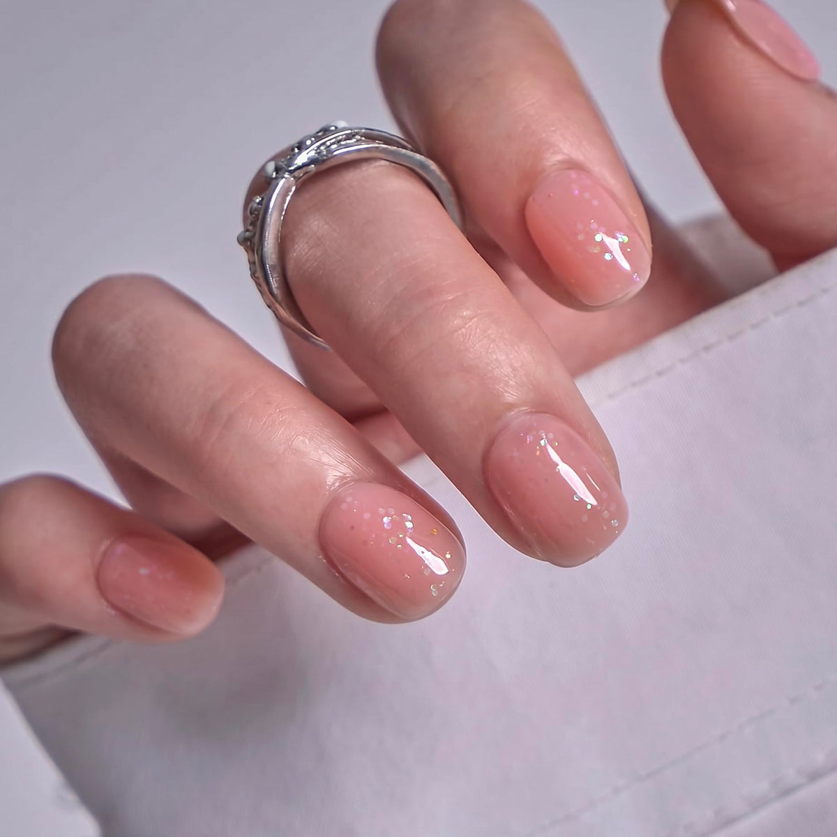 CurvLife press-on nails on hand demonstrating natural fit and comfort