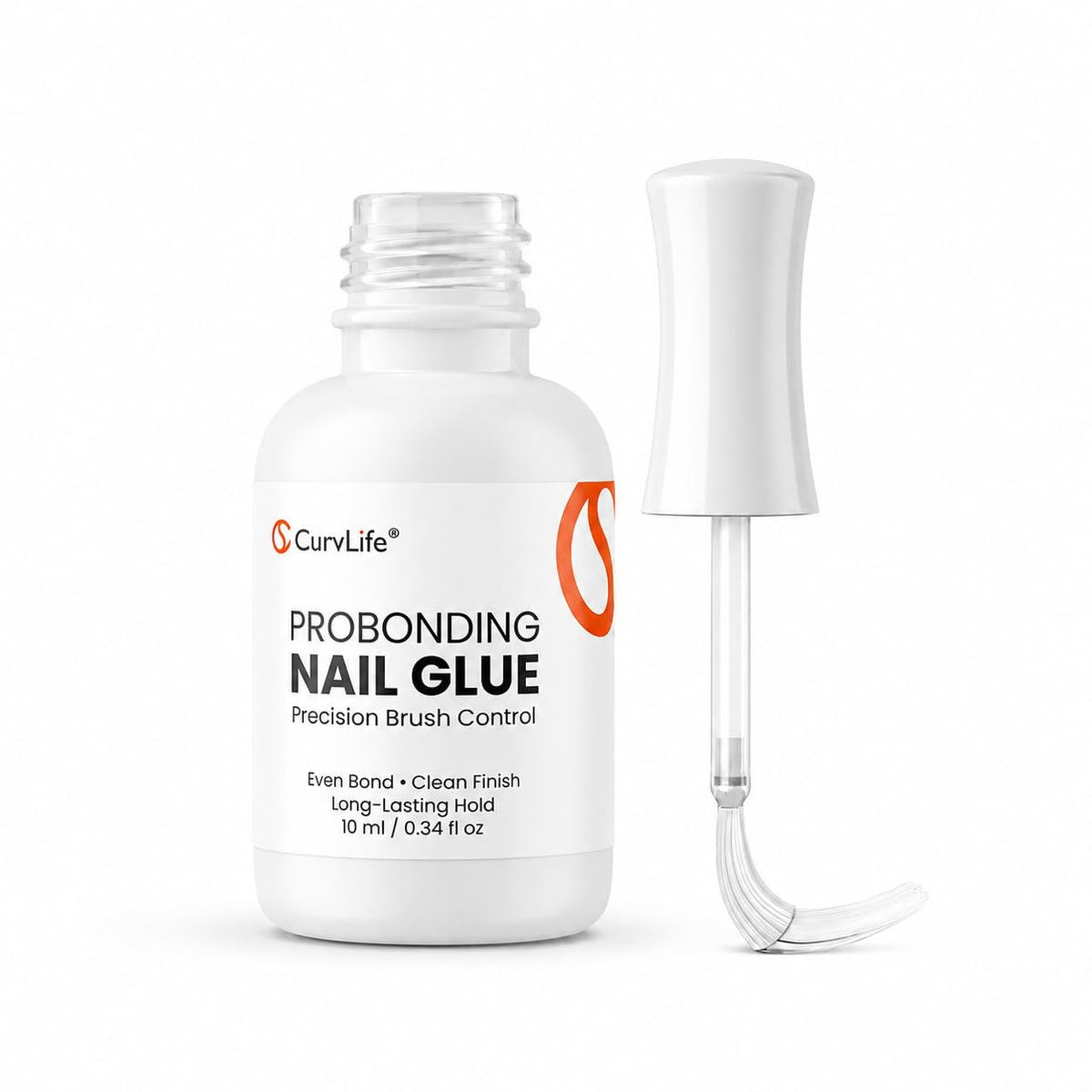 CurvLife front packaging of ProBonding nail glue showing product details and size benefit