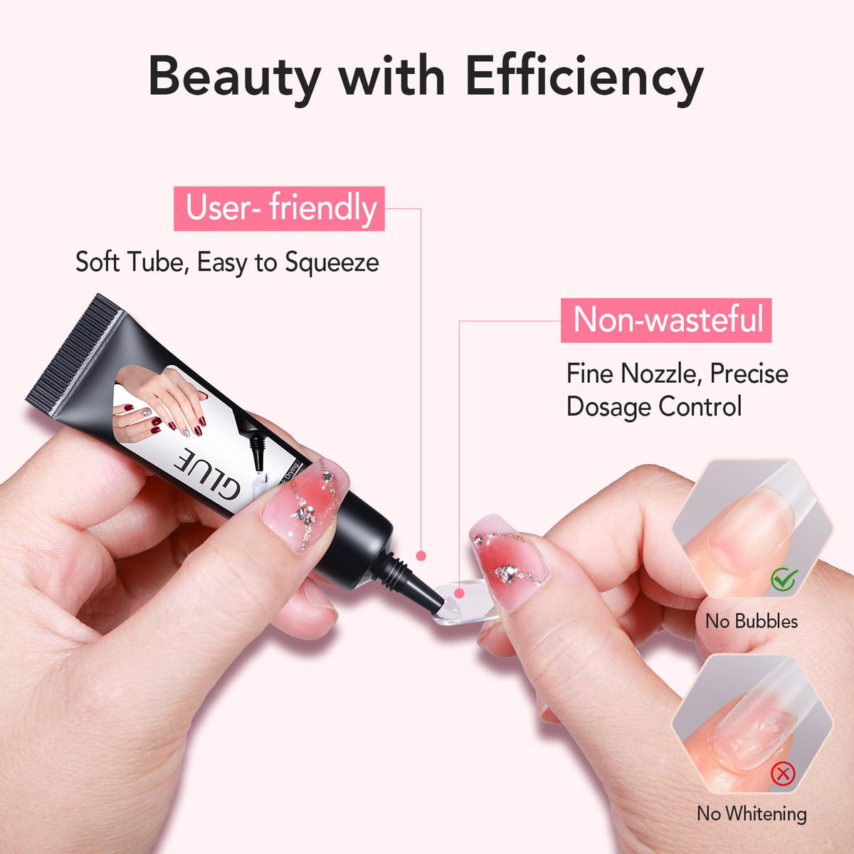 CurvLife remover dropper detail reaching nail edge for precise removal