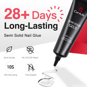 CurvLife semi-solid glue gel texture close-up for precise control